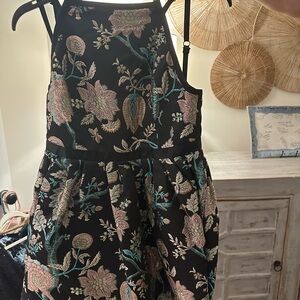 Kimchi Blue Black Floral Midi Dress